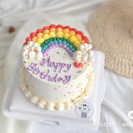 云朵彩虹蛋糕