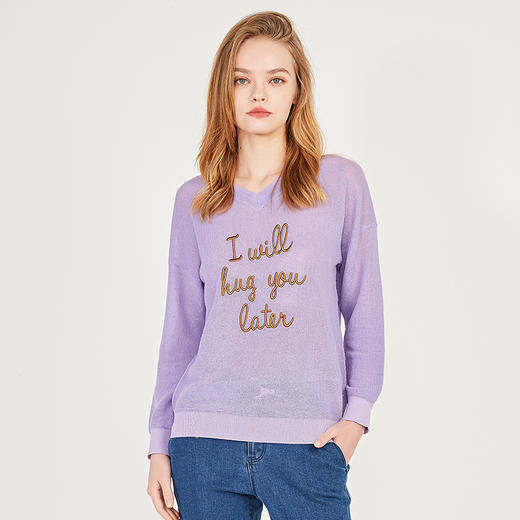 oldcolour秋季字母图案宽松百搭套头衫女N12052227 商品图4