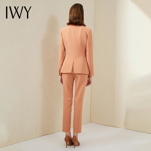 IWY/高端时尚橘色西服两件套装气质修身经理商务正装总裁西装 213172C1+P1 商品图3