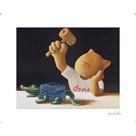 艺术花生 X 高贝贝艺术版画丹田奶酪系列《盖个戳儿》#此商品参加第十一届北京惠民文化消费季