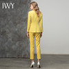 IWY/黄色长袖西装套装女高端气质时尚休闲职业装西服面试正装 C10386+P10226 商品缩略图4
