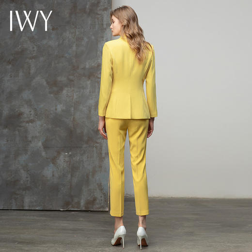 IWY/黄色长袖西装套装女高端气质时尚休闲职业装西服面试正装 C10386+P10226 商品图4