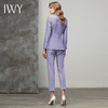 IWY/紫色双排扣小西服女职业装气质套装韩版修身西装外套收腰CP10336-Q 商品缩略图3