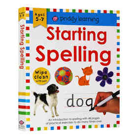 华研原版 擦擦书 开始拼写 英文原版 Wipe Clean Workbook Starting Spelling 儿童英语单词学习书籍 英文版进口书 Roger Priddy
