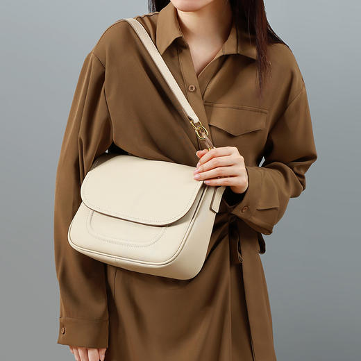 【时髦复古马鞍包】小包包2021新款潮臻皮女包单肩斜挎包夏季百搭感腋下包马鞍包 商品图4