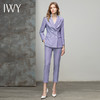 IWY/紫色双排扣小西服女职业装气质套装韩版修身西装外套收腰CP10336-Q 商品缩略图2