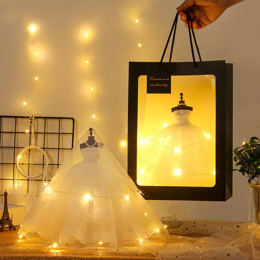 生日礼物女送闺蜜姐妹女友创意实用特别少女心18岁成人礼婚纱模型 商品图0