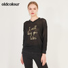 oldcolour秋季字母图案宽松百搭套头衫女N12052227 商品缩略图2