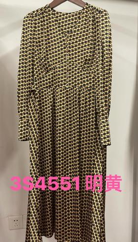 3S4551--明黄色连衣裙