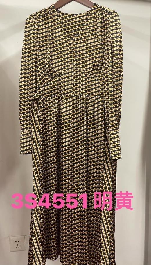 3S4551--明黄色连衣裙 商品图0
