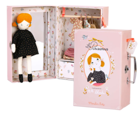 【预售】法国进口moulinroty茉兰若缇时尚衣橱玩偶手提箱衣服可换角色扮演