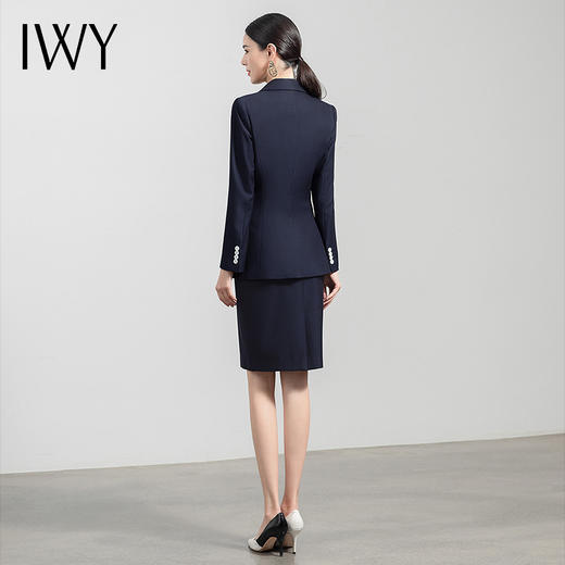 IWY/藏青通勤白领正装西装套裙职业装女装时尚气质西服套装OL NC1356+S1112 商品图3