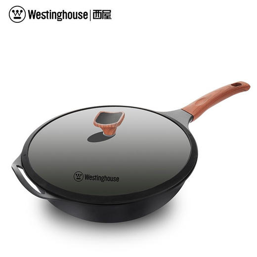 西屋石头记系列家用铝合金不粘涂层平底煎炒锅WKW-3205C 商品图0