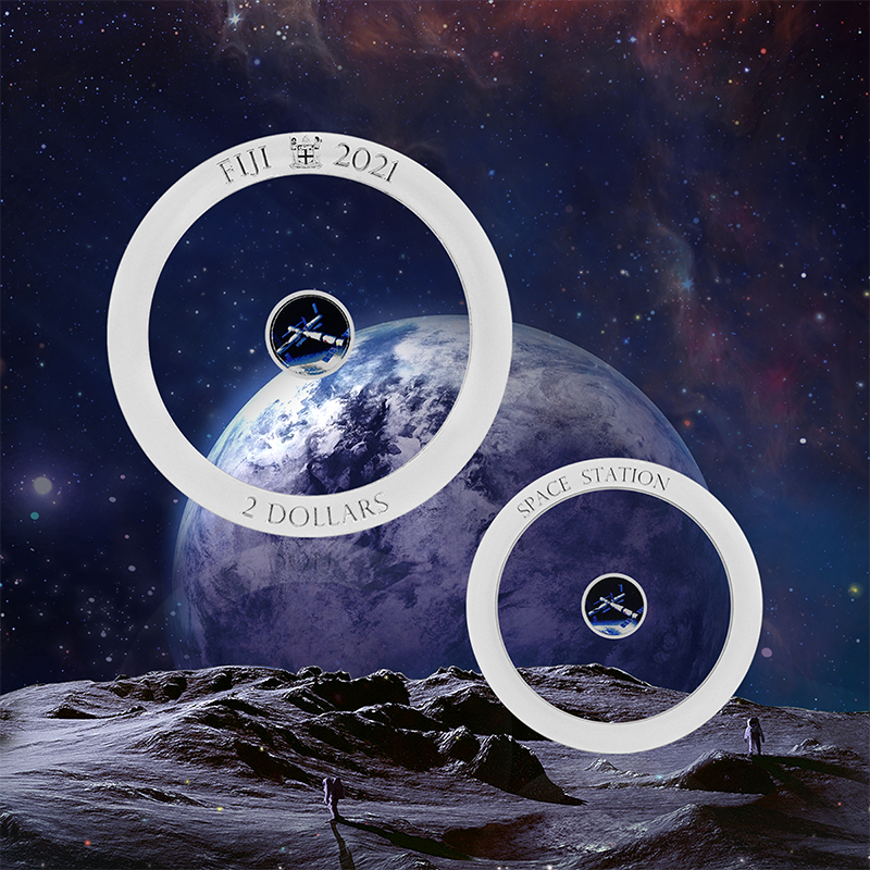 中国空间站纪念币！独特透明设计，漂亮！