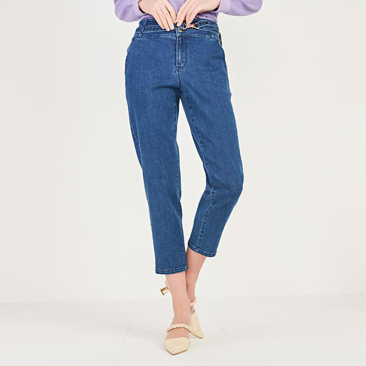 oldcolour秋季时尚百搭水洗牛仔长裤女N12113215 商品图0