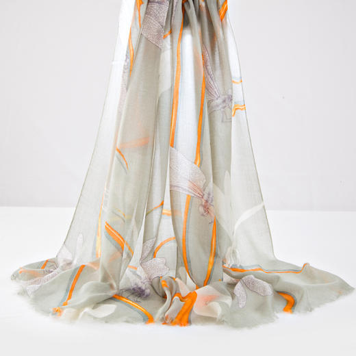 鑫缘 高端精纺羊绒斜纹大长巾 GD0020 商品图2