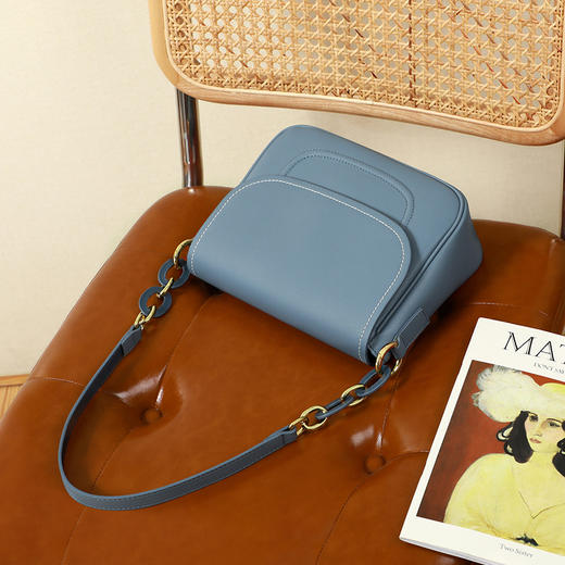 【时髦复古马鞍包】小包包2021新款潮臻皮女包单肩斜挎包夏季百搭感腋下包马鞍包 商品图11