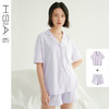 HSIA遐睡衣女夏季薄款亲肤透气短袖短裤两件套舒适棉莫家居服套装 商品缩略图0