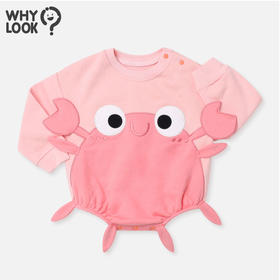 Whylook原创包屁卫衣 新生婴儿衣服可爱哈衣春秋外出宝宝包屁衣