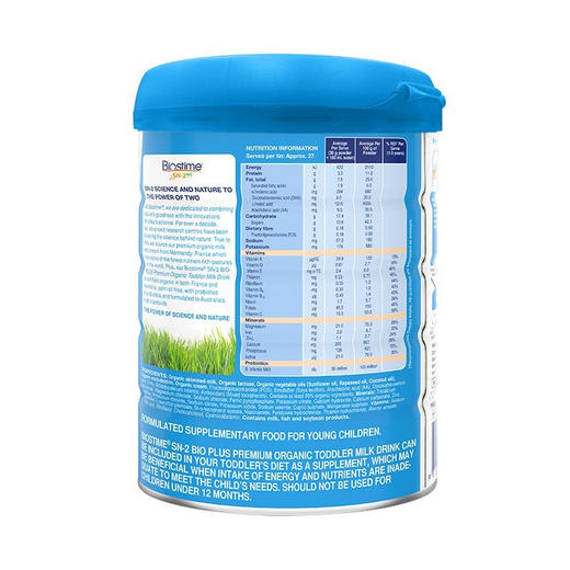 HNMG 澳洲版Biostime合生元蓝精灵有机配方奶粉 1段800g 商品图2