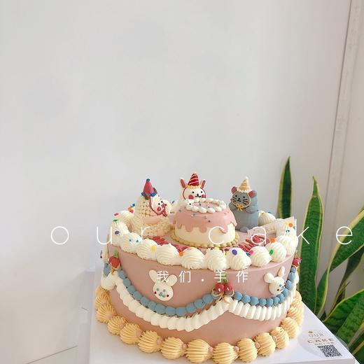小羊小兔子小老鼠立体小动物手绘复古蛋糕-低糖处理无添加 商品图6