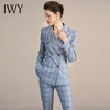IWY/格纹长袖西装套装女时尚修身高端职业装气质女神范商务ol工作服 213123C1+P1 商品缩略图1
