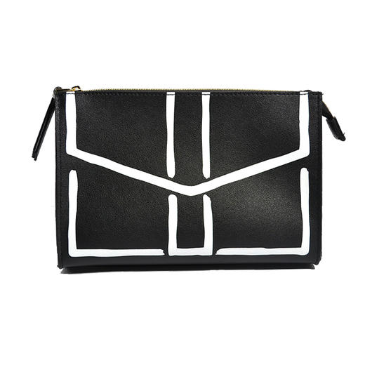 雅诗兰黛专柜 黑色信封化妆包 时尚大气复古收纳手拿包 商品图4