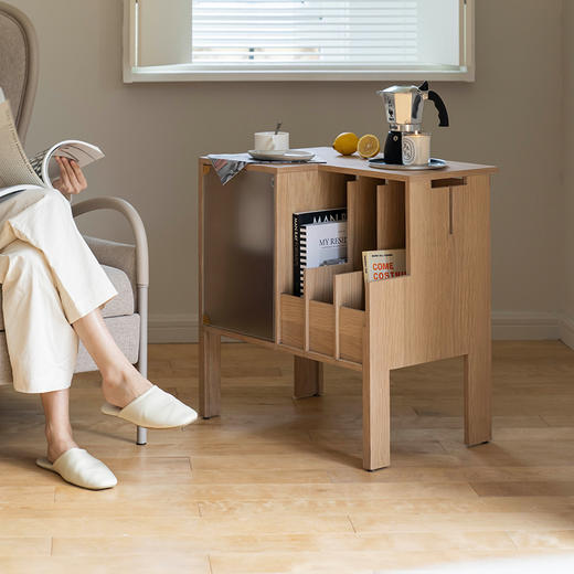 吱音洞见柜 北欧轻奢实木书柜 商品图1