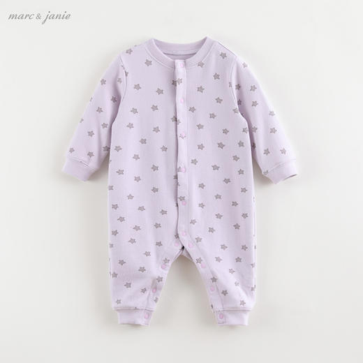 马克珍妮新款秋装 男女宝宝满版印花连体衣 婴儿爬服213025 商品图1
