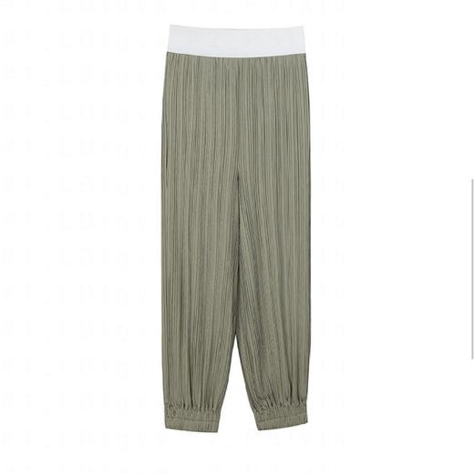 松紧腰头条纹长裤 商品图0