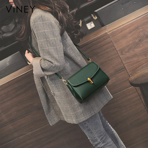 【细腻小牛皮材质】小包包包女2021新款女包斜挎包2020百搭小包Z皮单肩小方包潮 商品图3