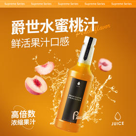 【经销商专区】【爵世果汁系列】水蜜桃味饮料浓浆1.2kg/瓶*6瓶/箱 水蜜桃汁  天然水果糖浆