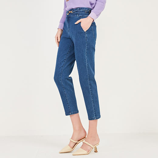 oldcolour秋季时尚百搭水洗牛仔长裤女N12113215 商品图1