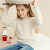 【女童镂空纯羊绒衫】羊绒世家童装21年秋冬新品女童圆领套头毛衣时尚镂空羊绒衫 商品缩略图0