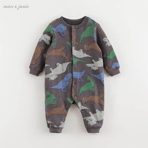马克珍妮新款秋装 男女宝宝满版印花连体衣 婴儿爬服213025 商品图3