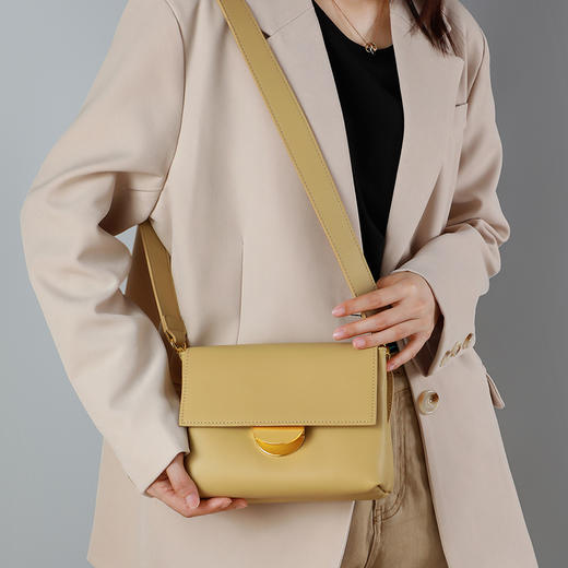 【柔滑小羊纹牛皮】包包2021新款潮Z皮斜挎包女包时尚通勤小包感洋气小方包 商品图4