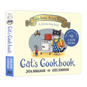华研原版 猫的食谱 英文原版 Cat's Cookbook 橡树林的故事 纸板翻翻书 儿童英语启蒙绘本 英文版 进口英语书籍