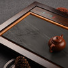 永利汇实木茶盘整块乌金石黑檀木双炉茶盘功夫茶具茶台排水式家用 商品缩略图5