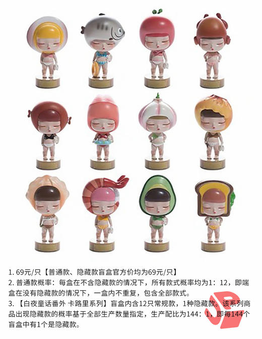 白夜童话番外 卡路里 12只/盒 盲盒 商品图0