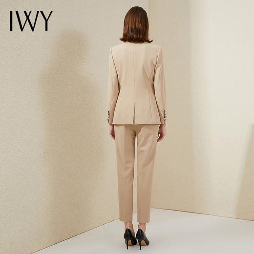 IWY/卡其色西装西服马甲套装女英伦风高端职业正装通勤ol轻熟气质 213121C1+P1+C6 商品图3