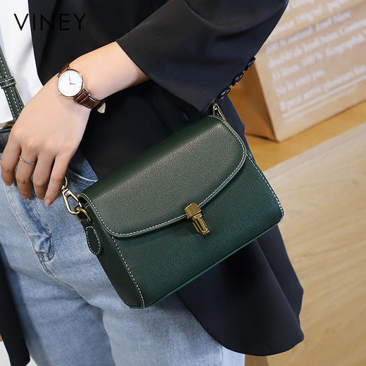 【细腻小牛皮材质】小包包包女2021新款女包斜挎包2020百搭小包Z皮单肩小方包潮 商品图1