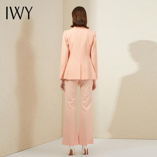 IWY/橘色西服阔腿裤套装女神范播音主持艺考职业时尚气质正装 201004C1+P3 商品图3