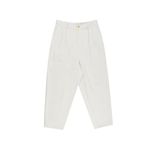 日本 DIGAWEL 2Tuck Tapered Pants 棉麻混合锥形休闲九分裤 商品图2