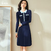 剩S 米思阳修身裙子气质休闲时尚温柔风针织polo领a字版连衣裙秋1755 商品缩略图1