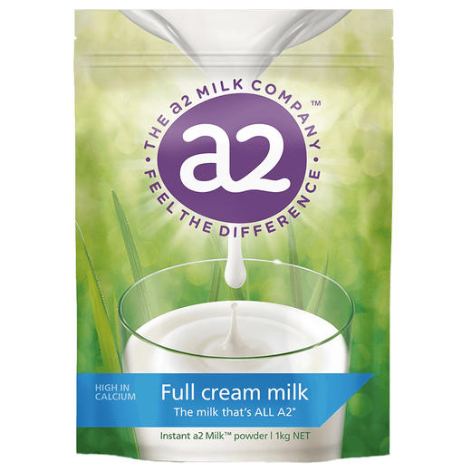 【中欧班列精选】澳洲 a2袋装高钙全脂高蛋白儿童学生成人奶粉1kg HNMG 商品图0