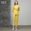 IWY/黄色长袖西装套装女高端气质时尚休闲职业装西服面试正装 C10386+P10226 商品缩略图0