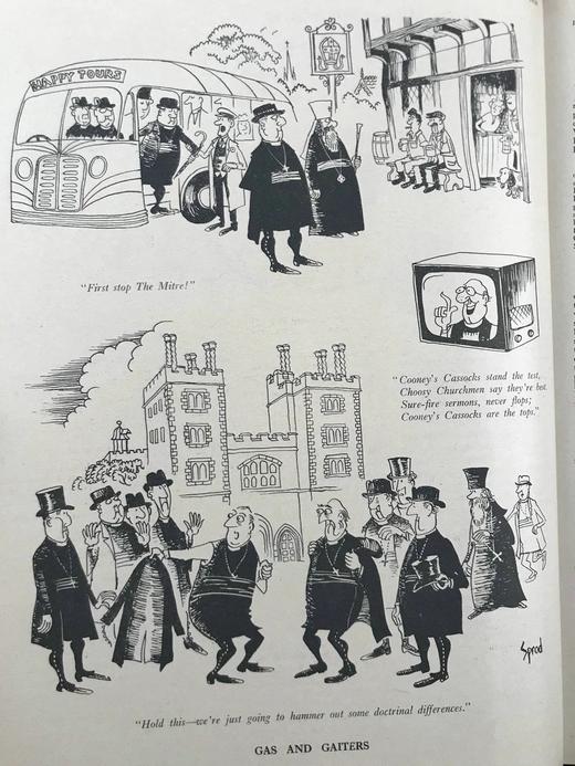 1958年7-12月 英国讽刺漫画杂志《笨拙》 数百幅插图 漆布精装16开 商品图11