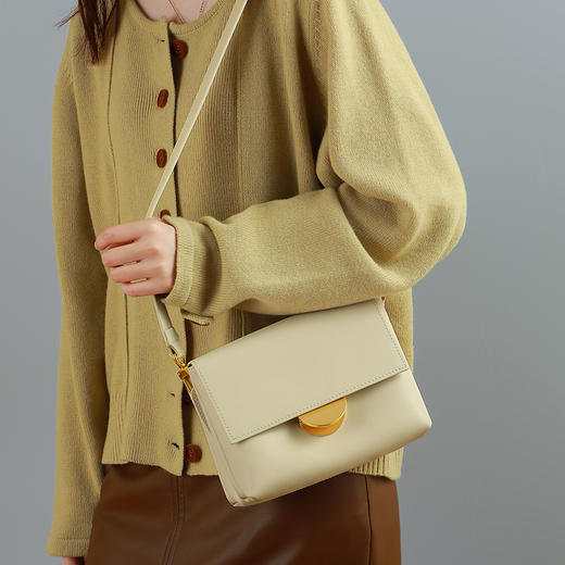 【柔滑小羊纹牛皮】包包2021新款潮Z皮斜挎包女包时尚通勤小包感洋气小方包 商品图10