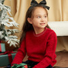 【女童镂空纯羊绒衫】羊绒世家童装21年秋冬新品女童圆领套头毛衣时尚镂空羊绒衫 商品缩略图1