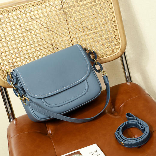 【时髦复古马鞍包】小包包2021新款潮臻皮女包单肩斜挎包夏季百搭感腋下包马鞍包 商品图12